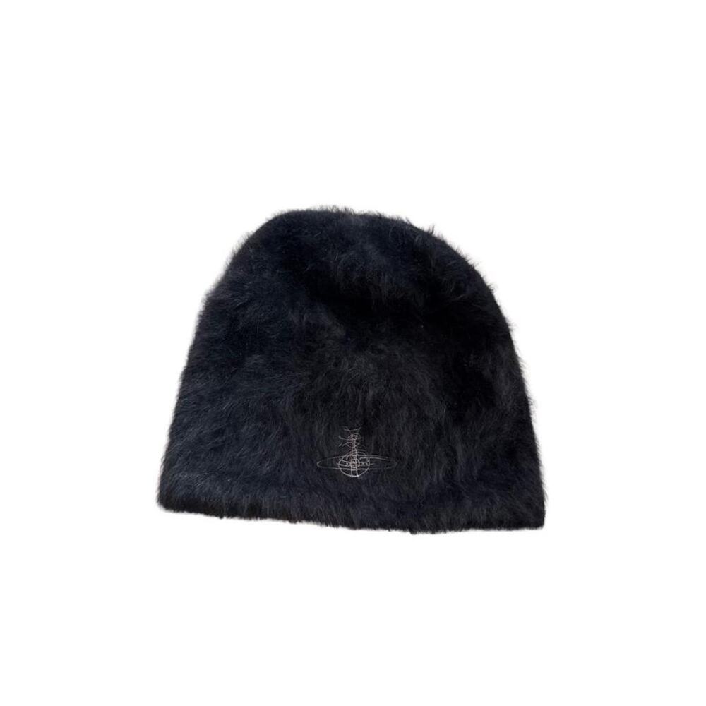 Authentic Black Angora Vivienne Westwood Beanie